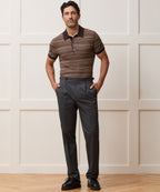Italian Heathered Cotton Side Tab Trouser