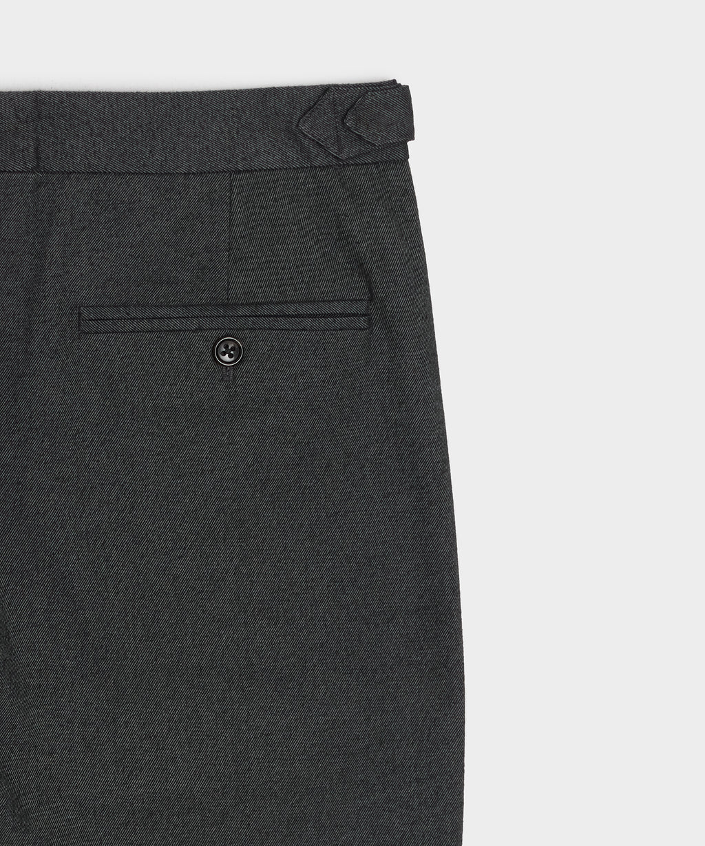 Italian Heathered Cotton Side Tab Trouser