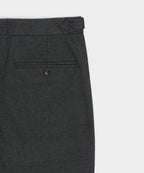 Italian Heathered Cotton Side Tab Trouser