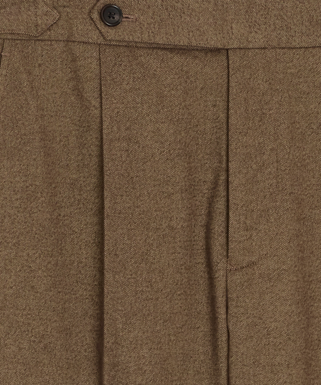 Italian Heathered Cotton Side Tab Trouser