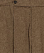 Italian Heathered Cotton Side Tab Trouser
