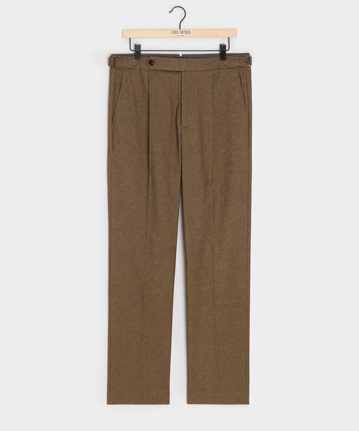 Italian Heathered Cotton Side Tab Trouser