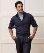 Lightweight Flannel Long Point Collar Dress Shirt