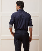 Lightweight Flannel Long Point Collar Dress Shirt