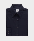 Lightweight Flannel Long Point Collar Dress Shirt