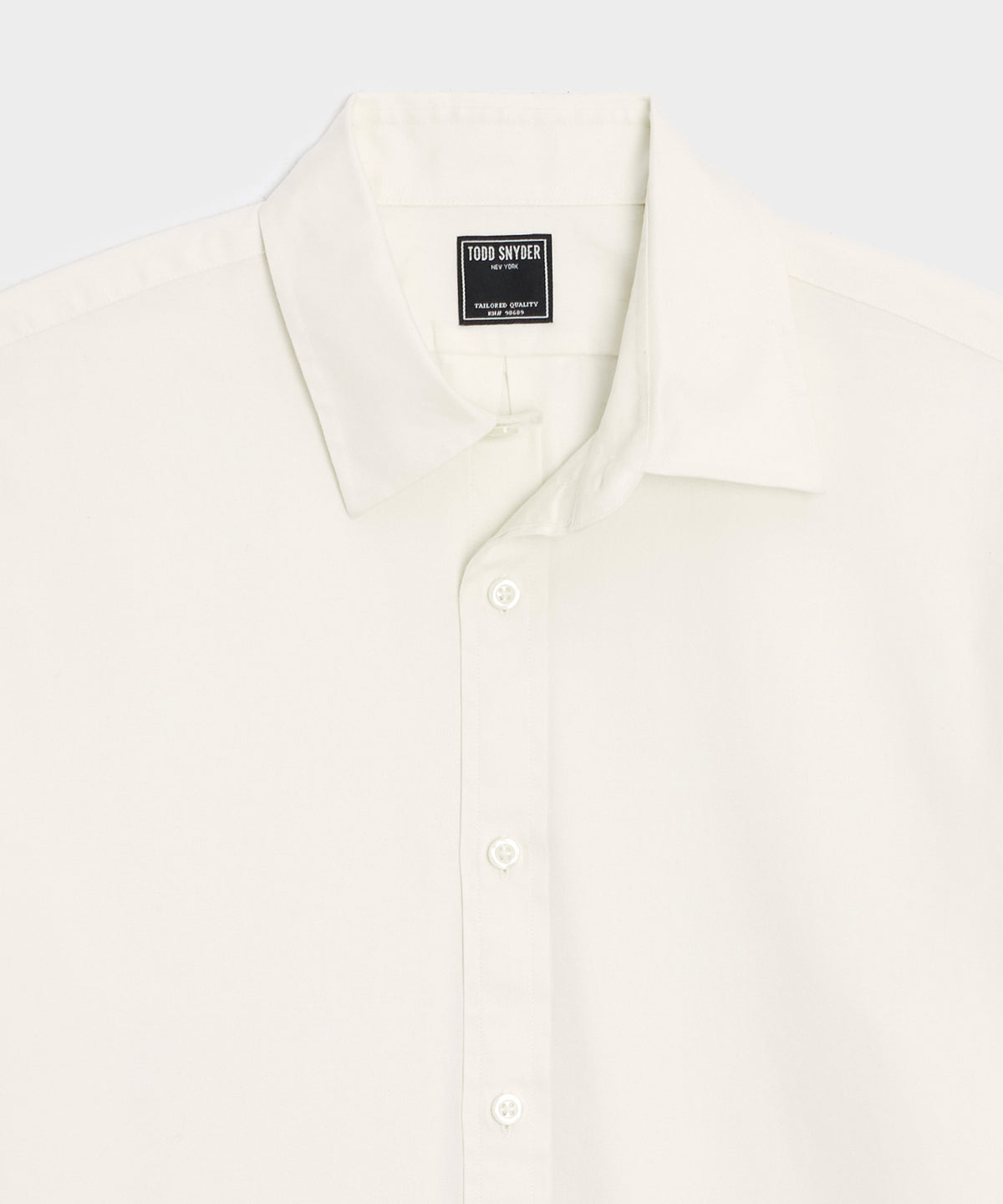 Cotton Twill Long Point Collar Shirt