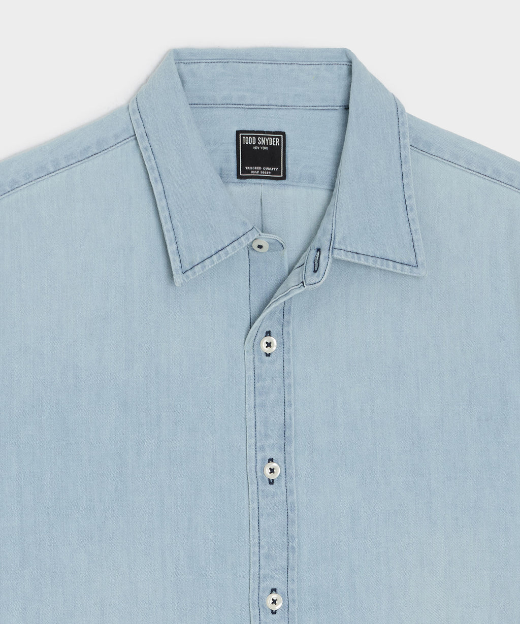 Denim Point Collar Shirt