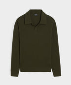 Silk-Cashmere Ribbed Montauk Sweater Polo