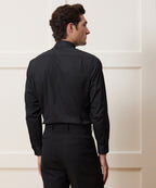 Slim Cotton-Silk Spread Collar Dress Shirt