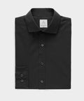Slim Cotton-Silk Spread Collar Dress Shirt