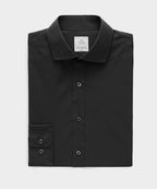 Slim Cotton-Silk Spread Collar Dress Shirt