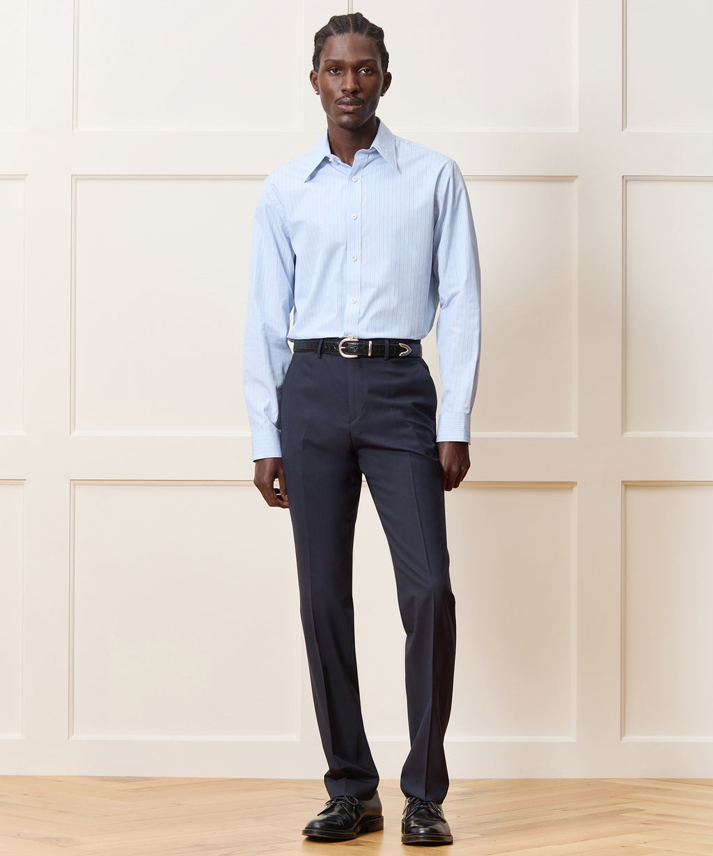 Poplin Long Point Collar Dress Shirt