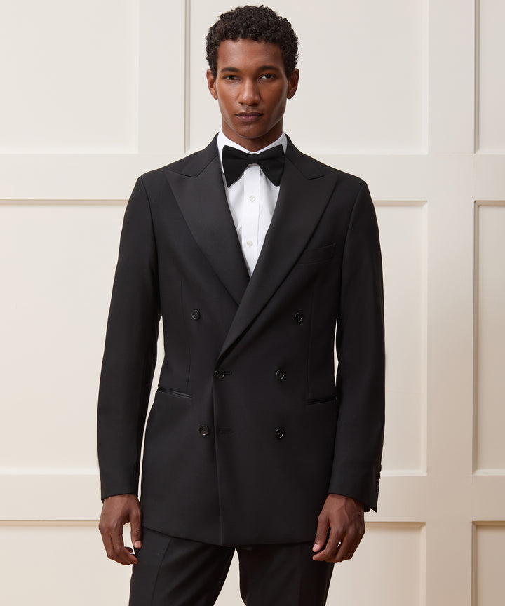 Slim Italian Wool Double-Breasted Tuxedo