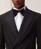 Italian Wool Double-Breasted Tuxedo Jacket
