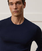 Silk-Cashmere Crewneck Sweater