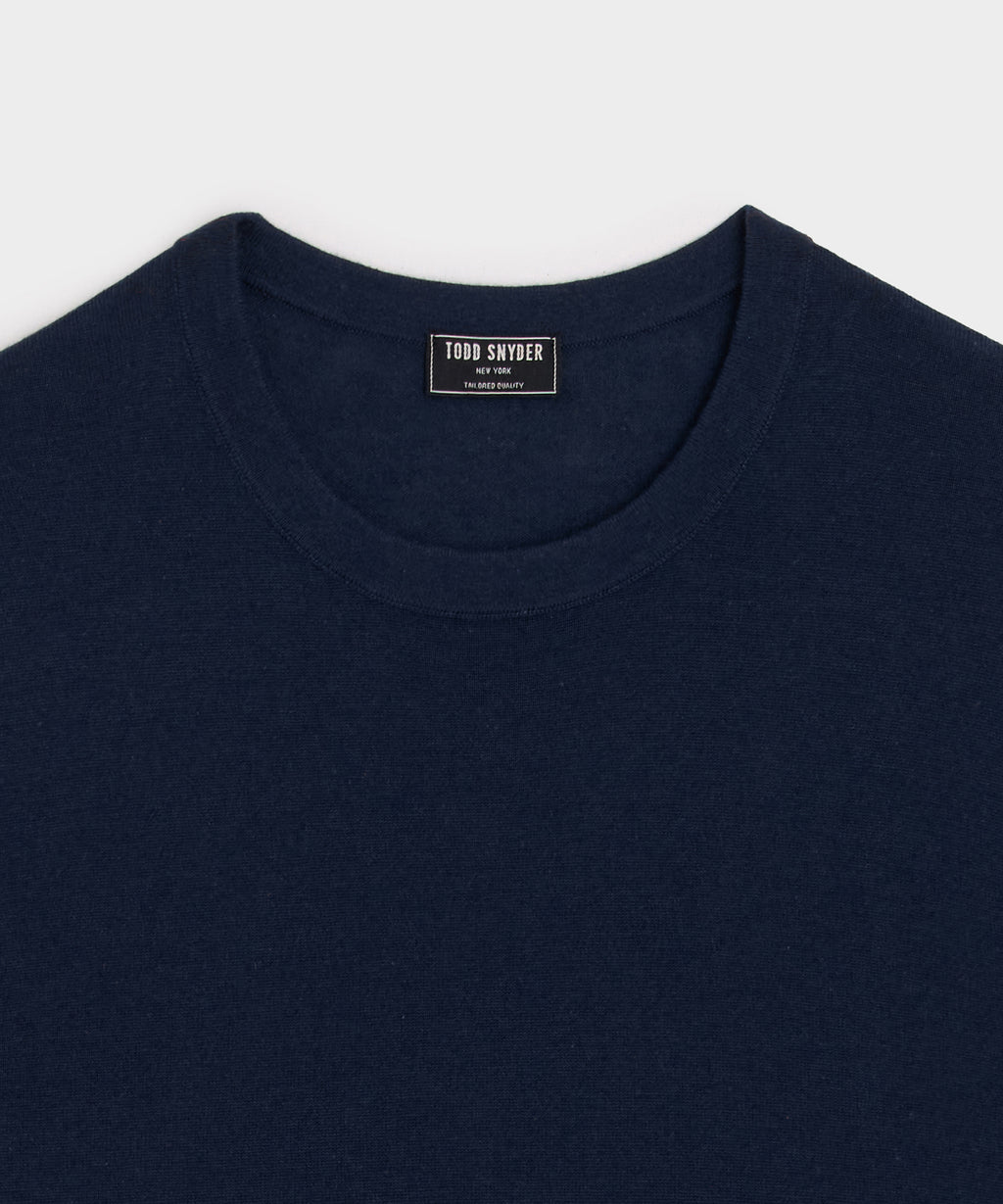 Silk-Cashmere Crewneck Sweater
