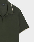Silk-Cashmere Tipped Montauk Sweater Polo
