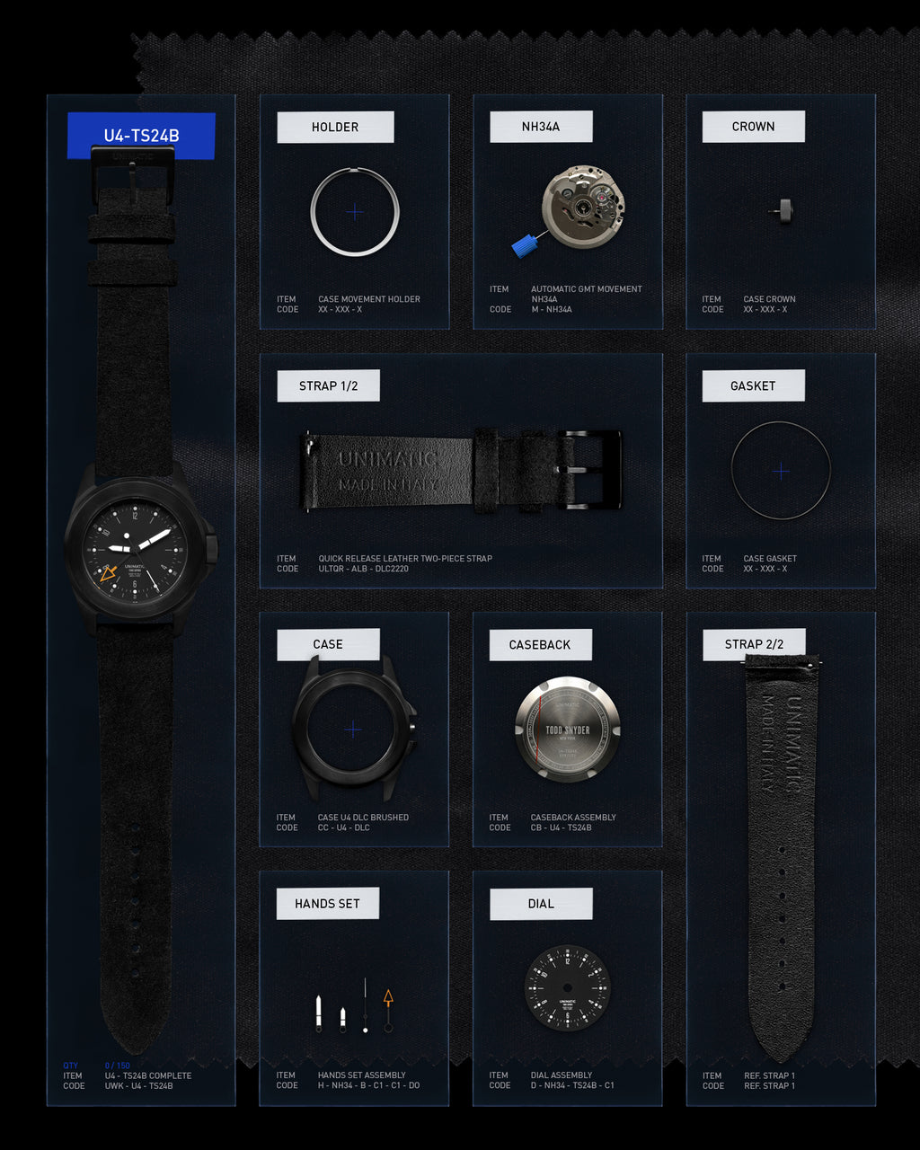 Todd Snyder X UNIMATIC Modello Quattro U4 GMT Watch