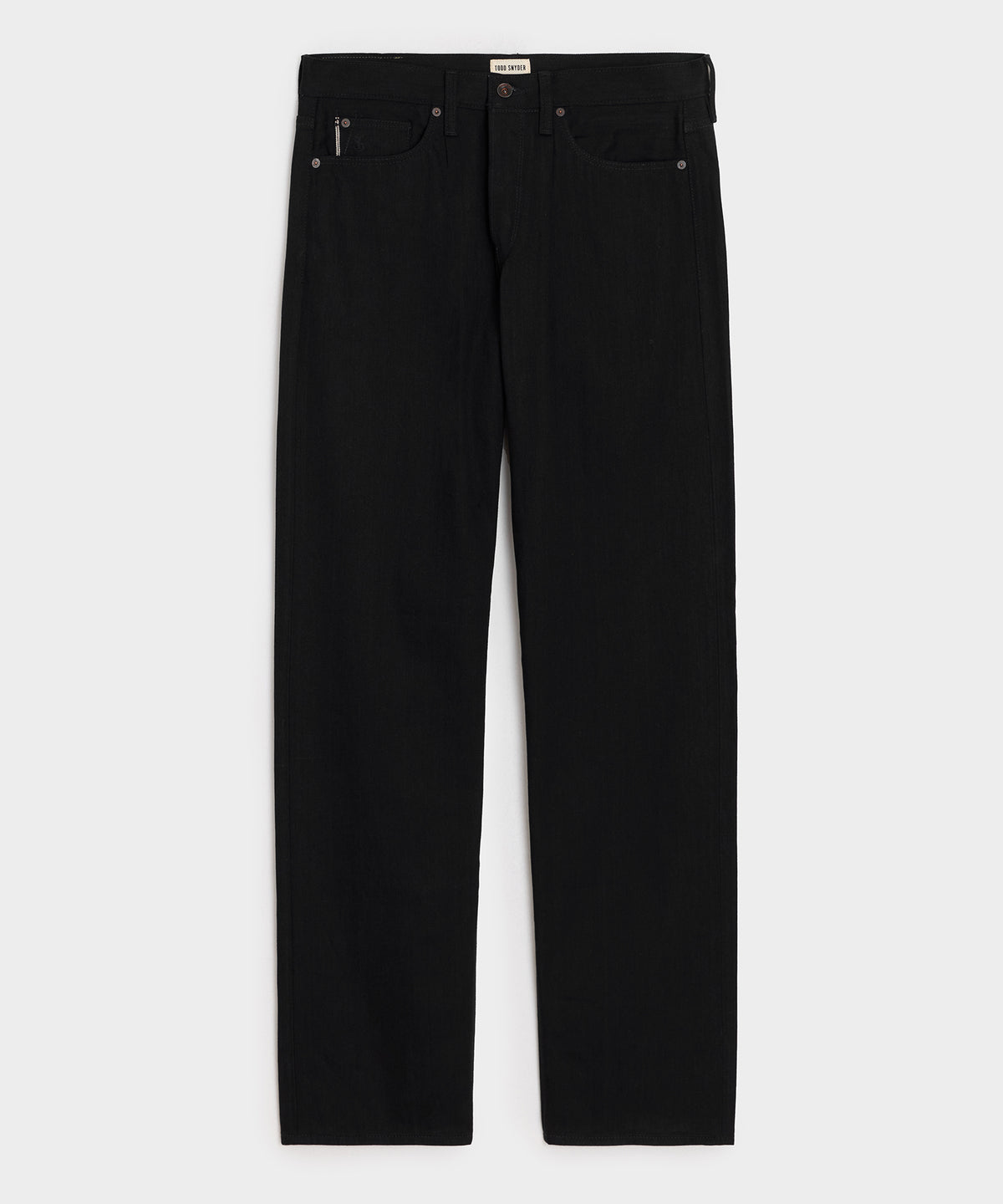 Relaxed Rigid Selvedge Pleated Jean in Black