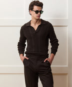 Beechwood Cable Knit Sweater Polo
