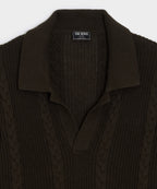 Beechwood Cable Knit Sweater Polo