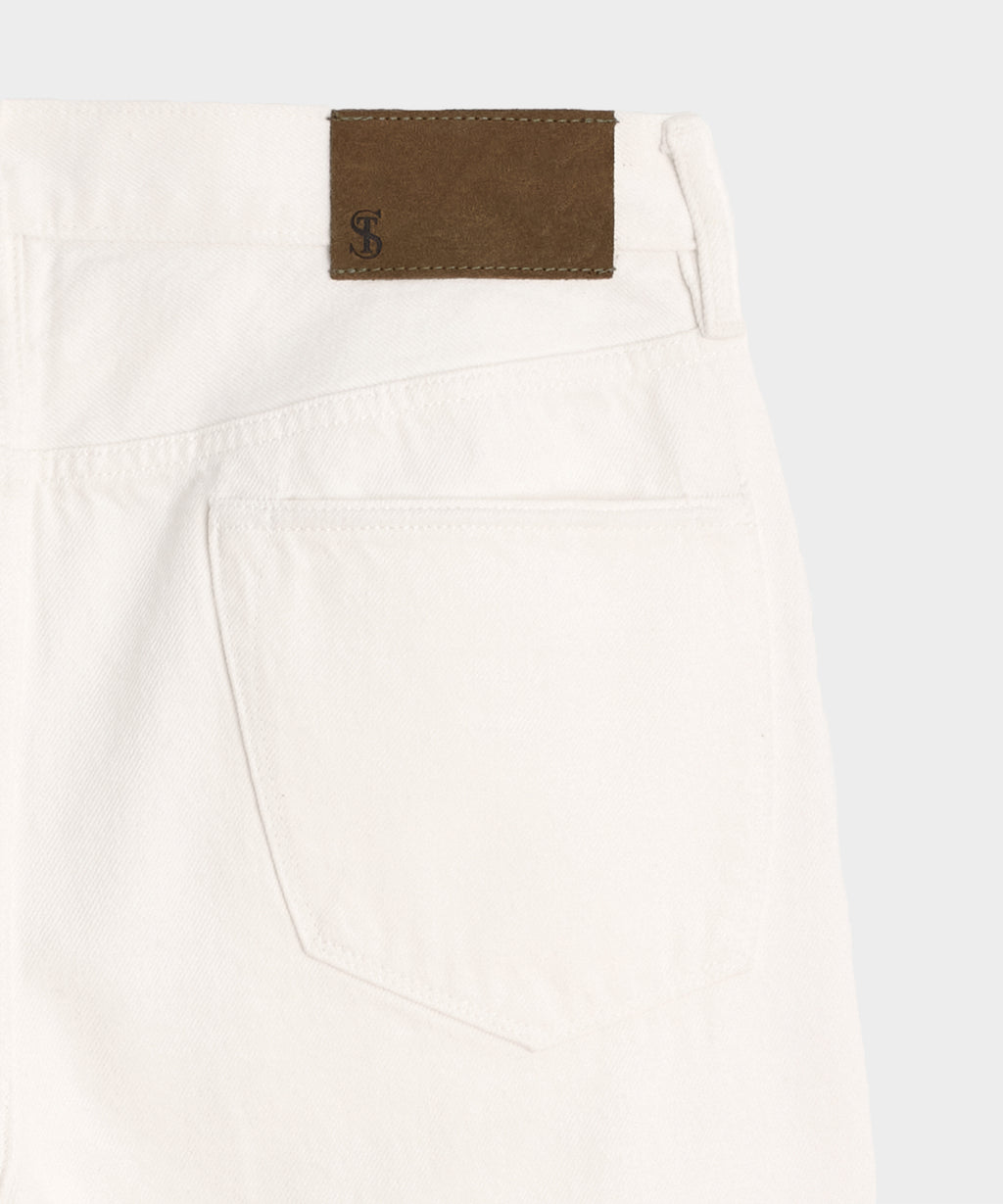 Relaxed Selvedge Jean in Distressed White