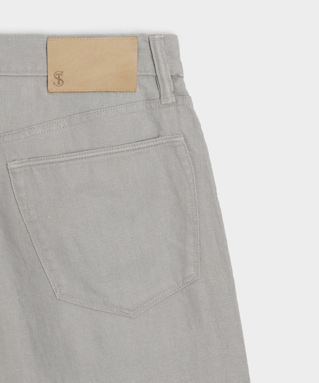 Slim 5-Pocket Linen Pant