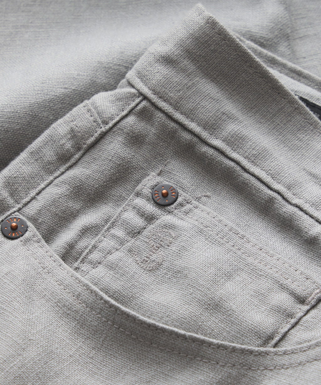 Slim 5-Pocket Linen Pant