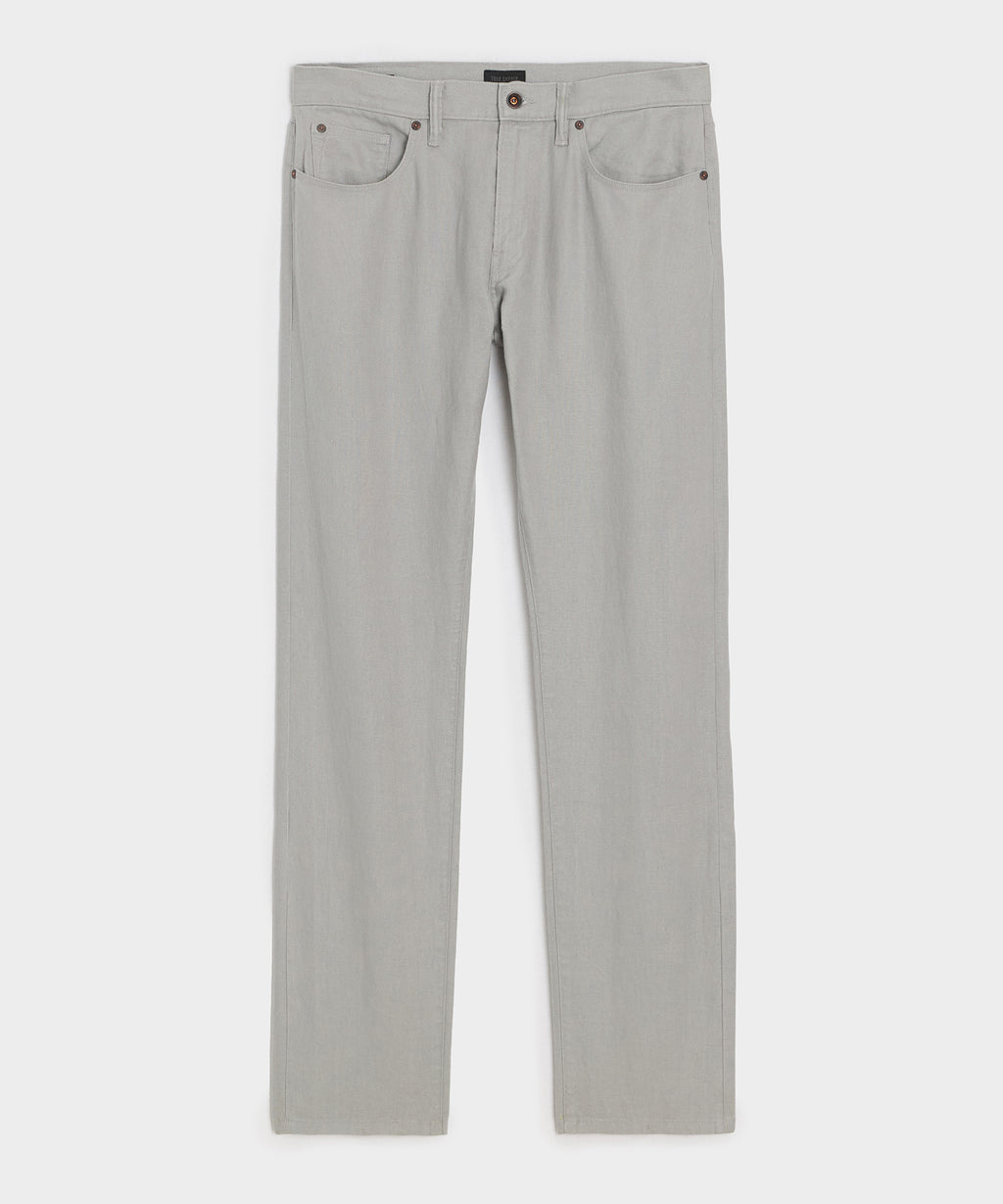 Slim 5-Pocket Linen Pant