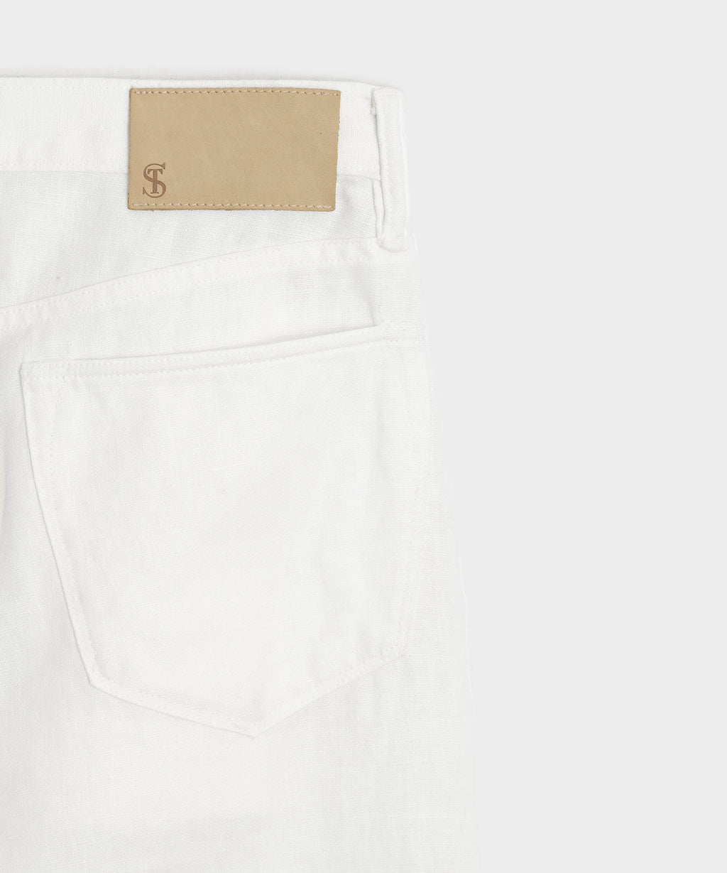 Slim 5-Pocket Linen Pant