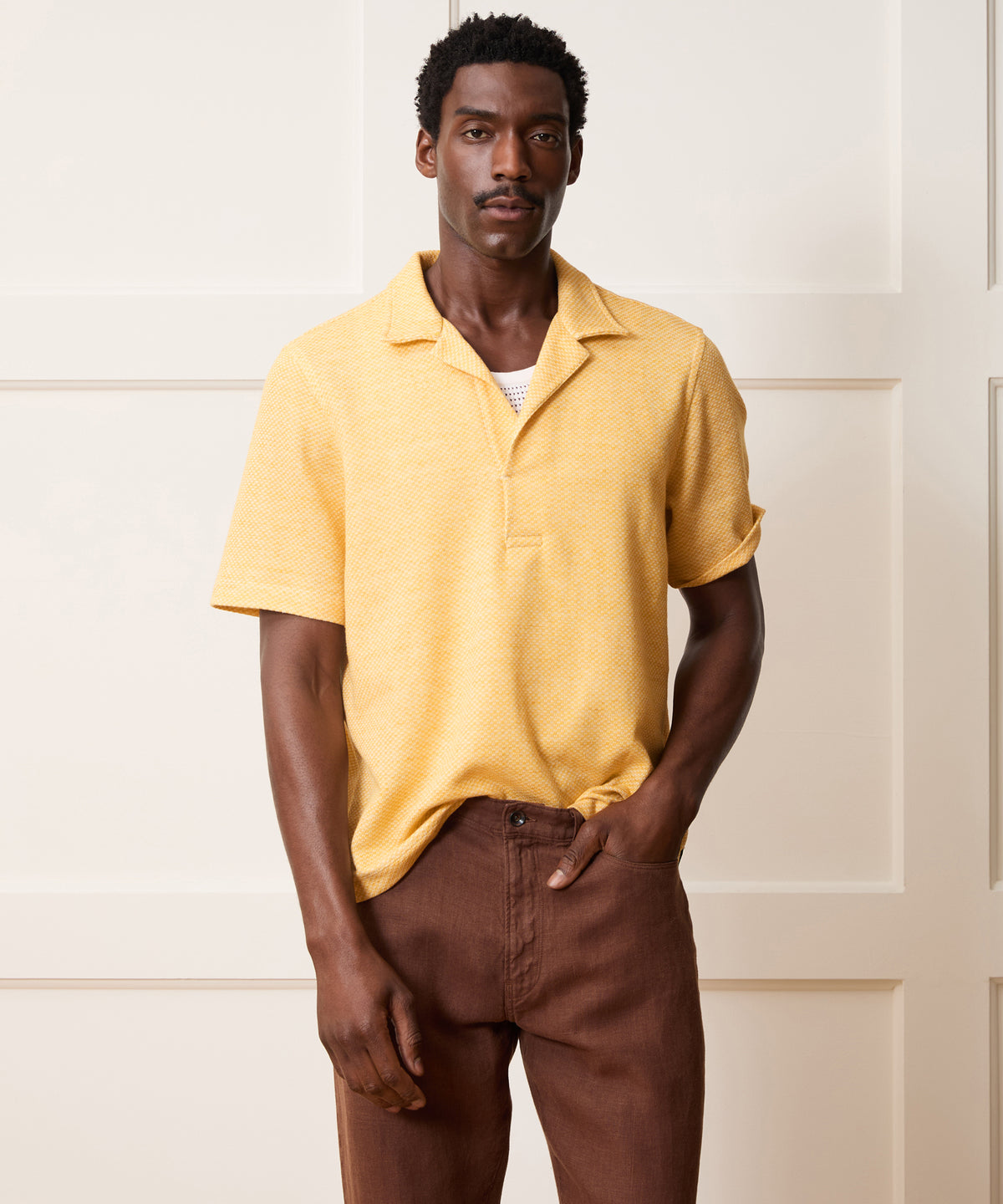 Relaxed Microcheck Montauk Polo