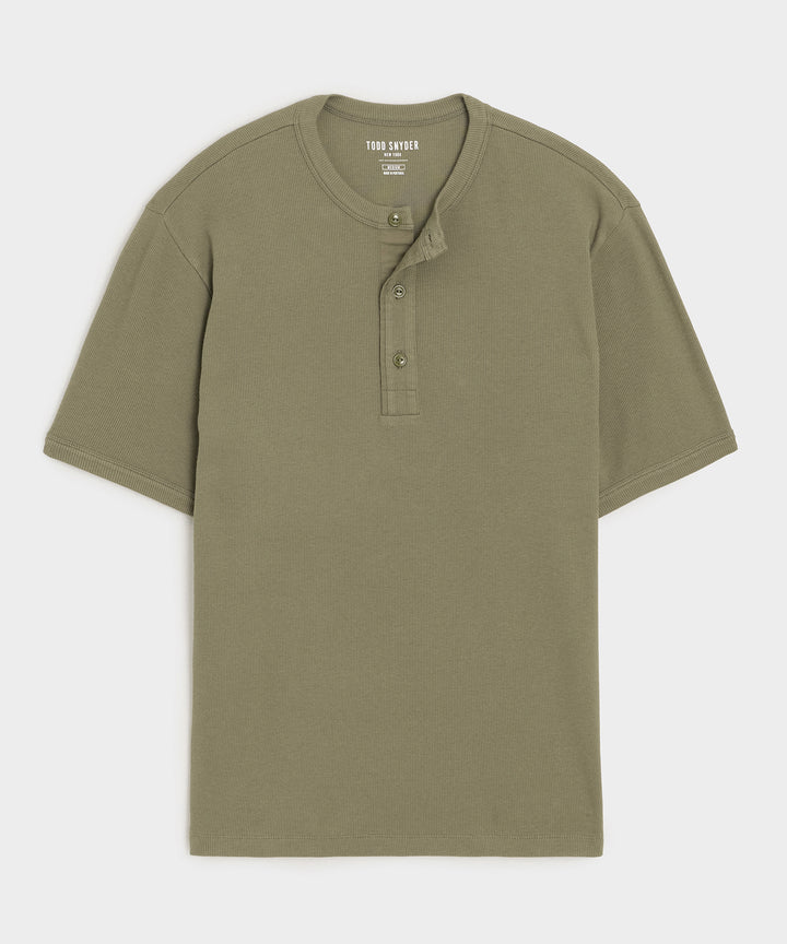 Ribbed Cotton Henley