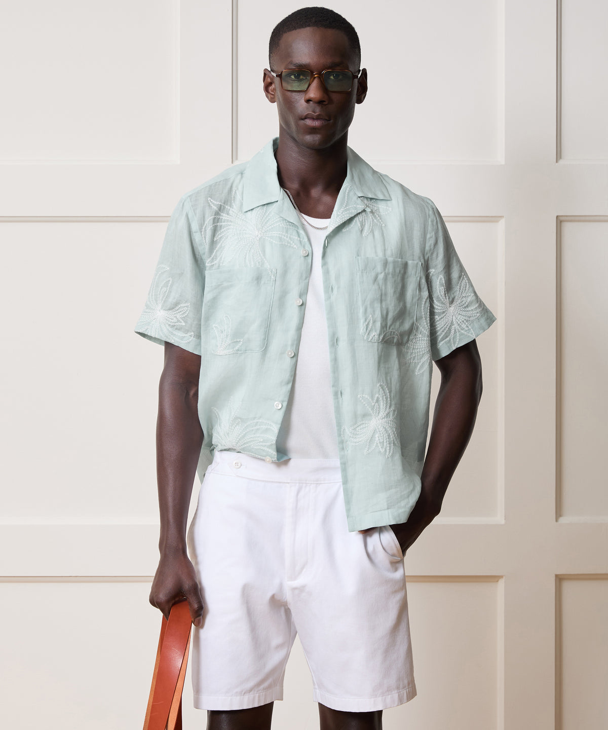 Embroidered Capri Shirt