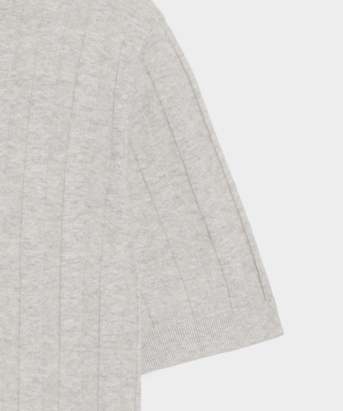 Ribbed Linen-Cotton Henley Sweater