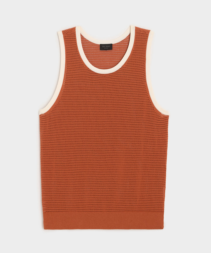 Tipped Luxe Mesh Tank