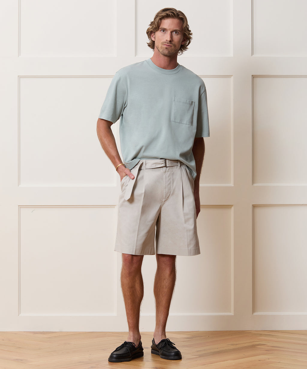 8" Cotton Self-Belt Short