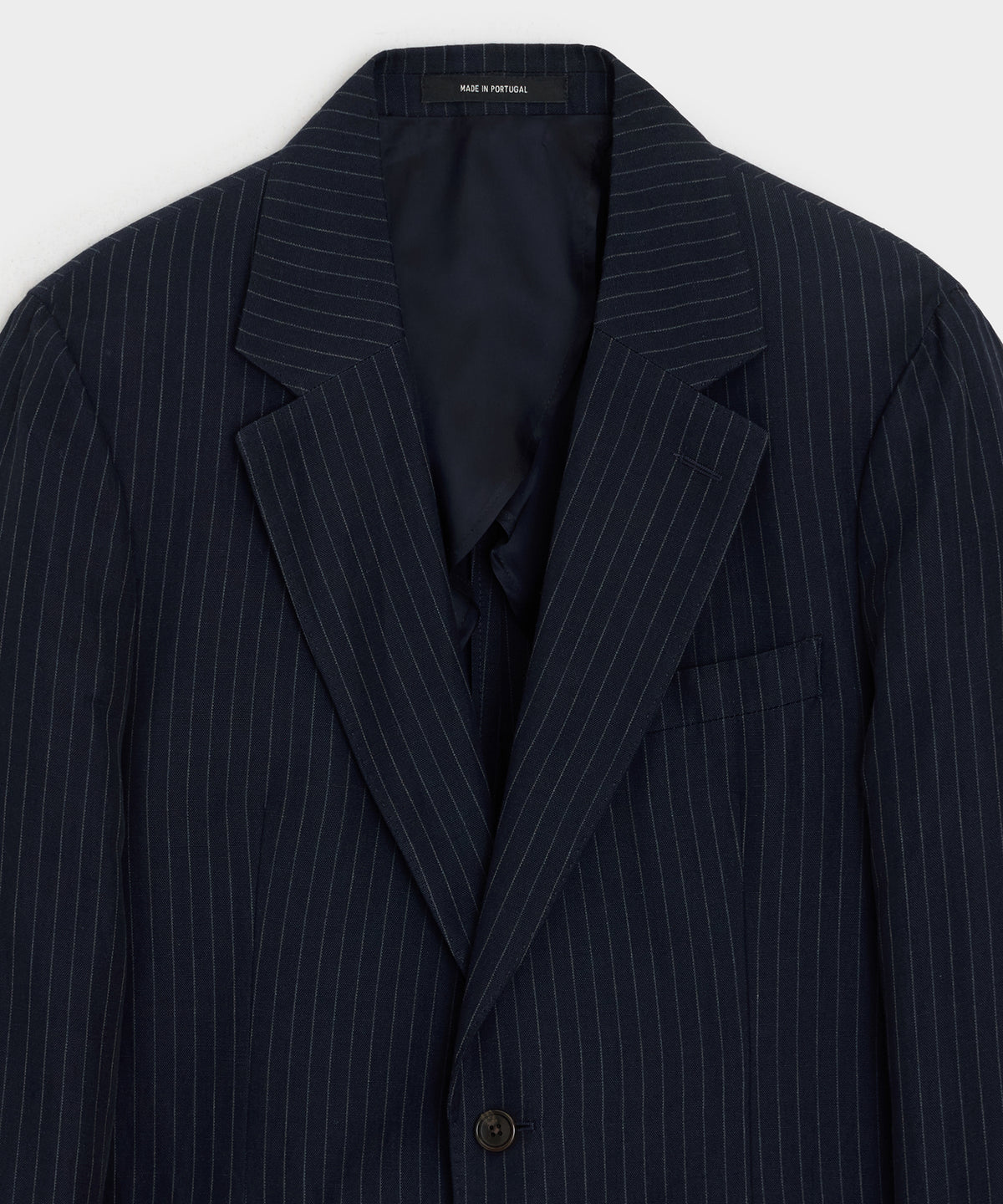 Italian Cotton-Linen Pinstripe Sutton Jacket
