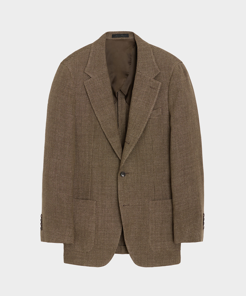 Italian Linen Houndstooth Madison Jacket