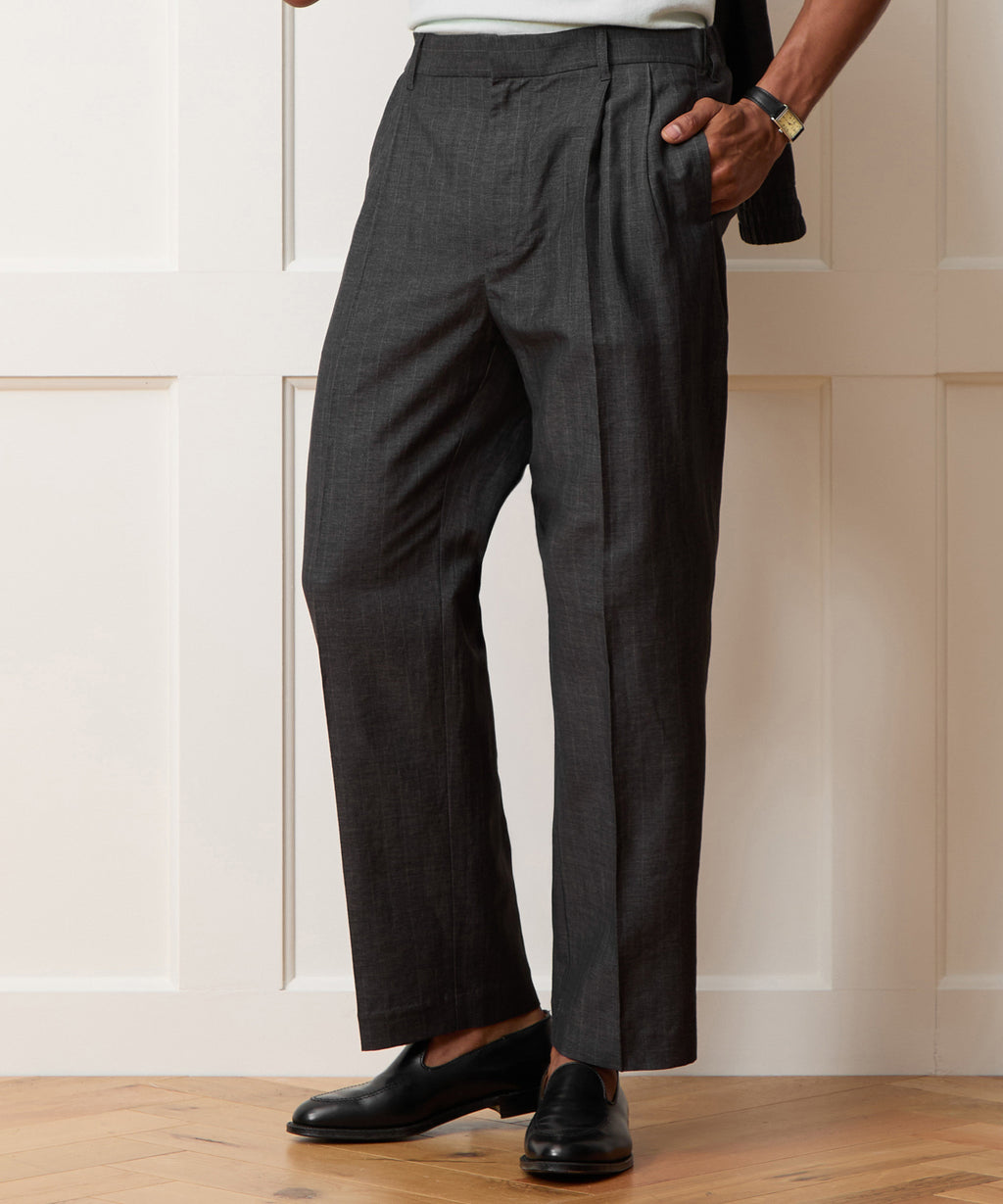 Italian Linen-Wool Officer Trouser
