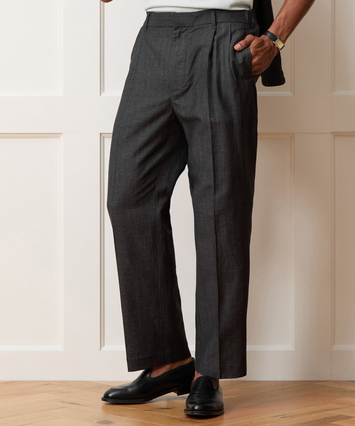 Italian Linen-Wool Officer Trouser