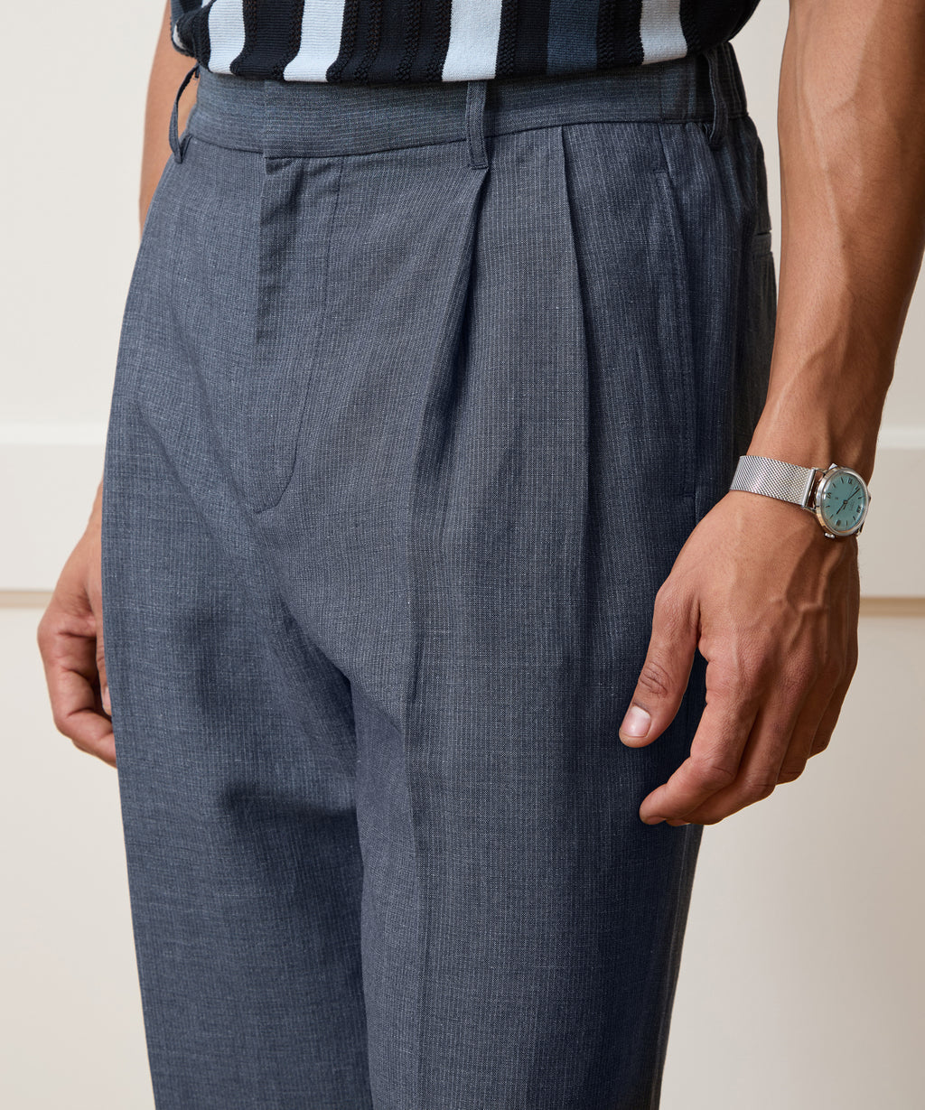 Italian Linen-Wool Officer Trouser