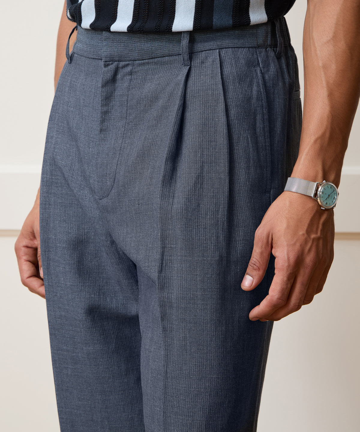 Italian Linen-Wool Officer Trouser