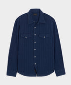 Denim Jacquard Western Shirt