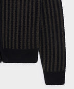 Striped Boucle Sweater Polo