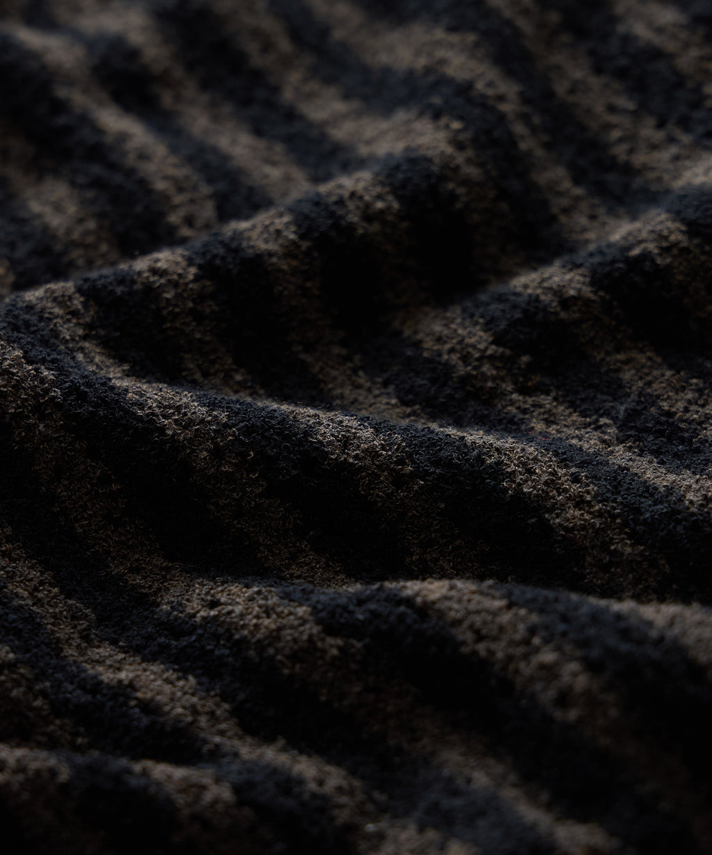 Striped Boucle Sweater Polo