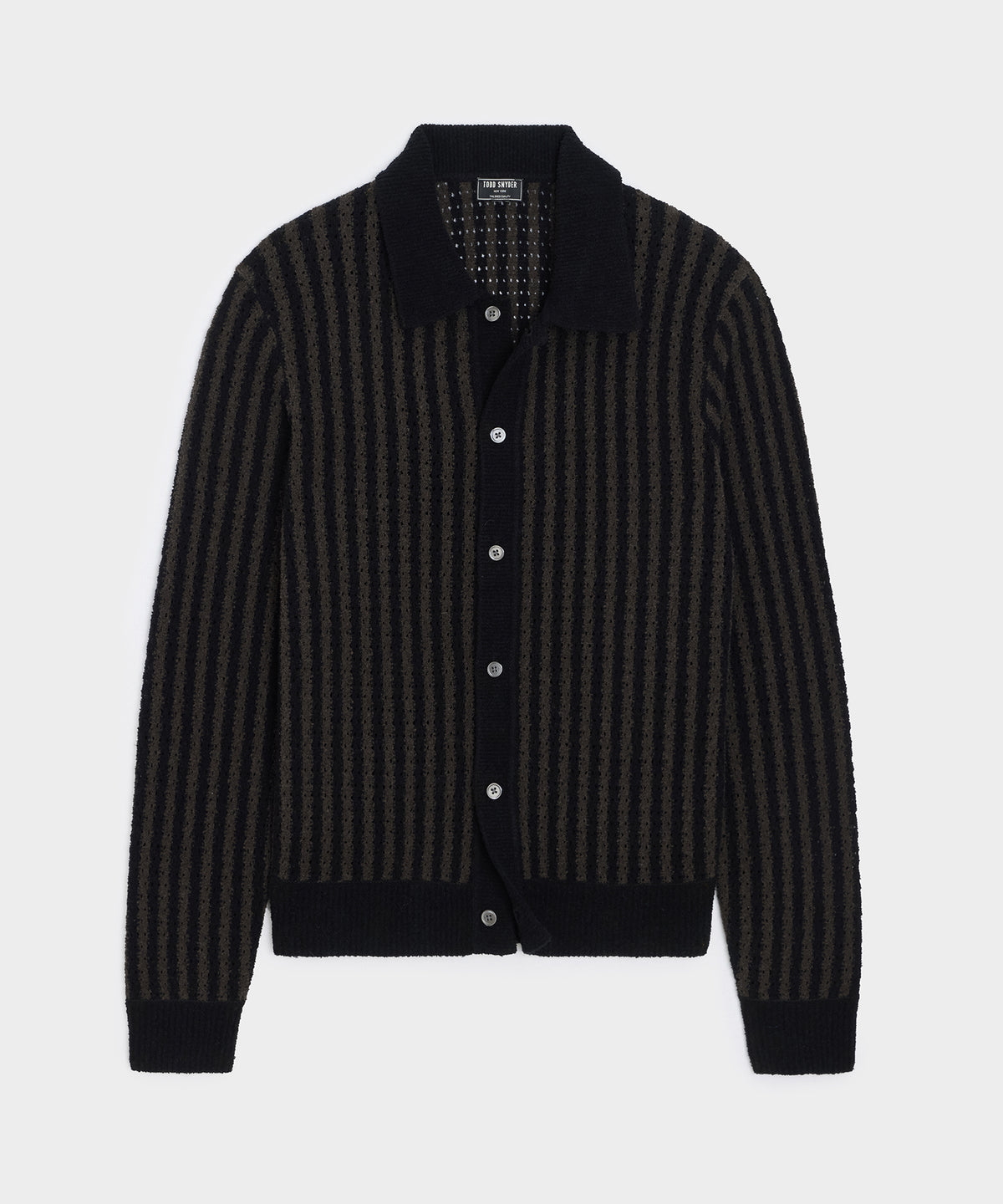 Striped Boucle Sweater Polo