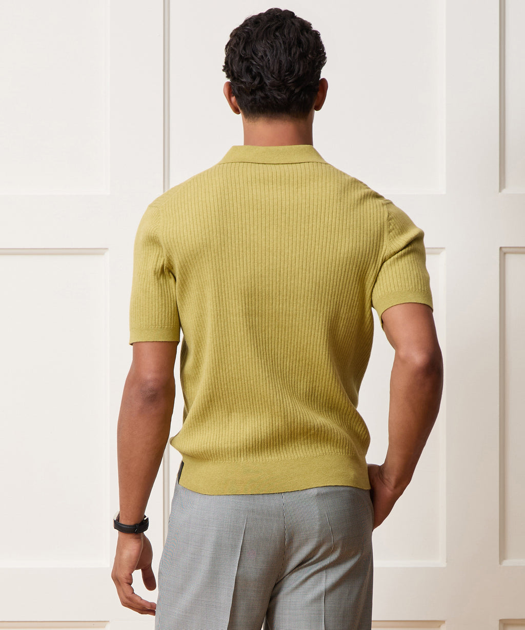 Cotton-Cashmere Sweater Polo