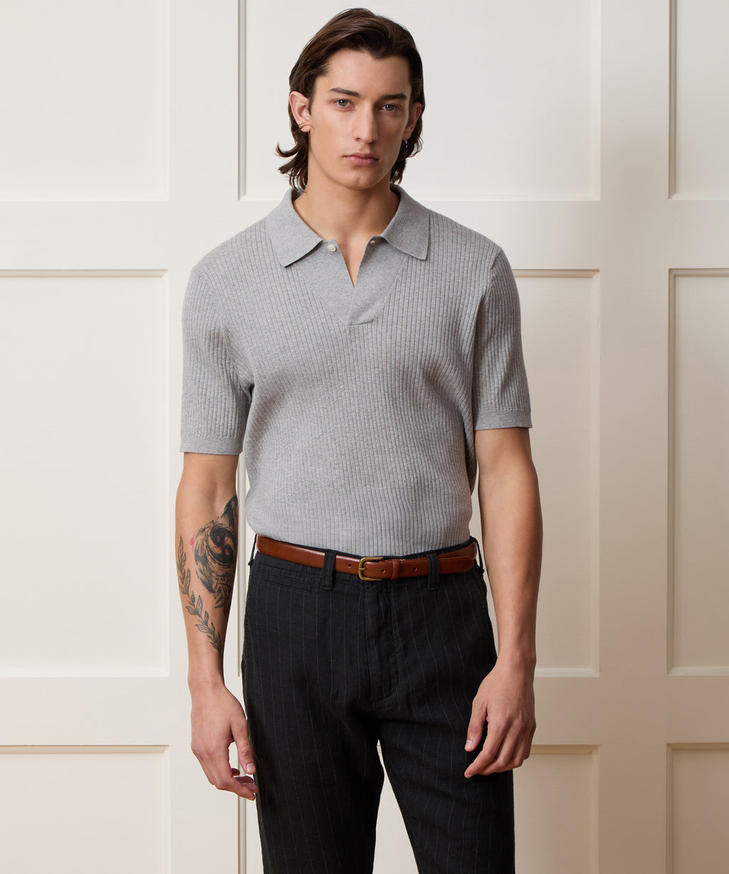 Cotton-Cashmere Sweater Polo