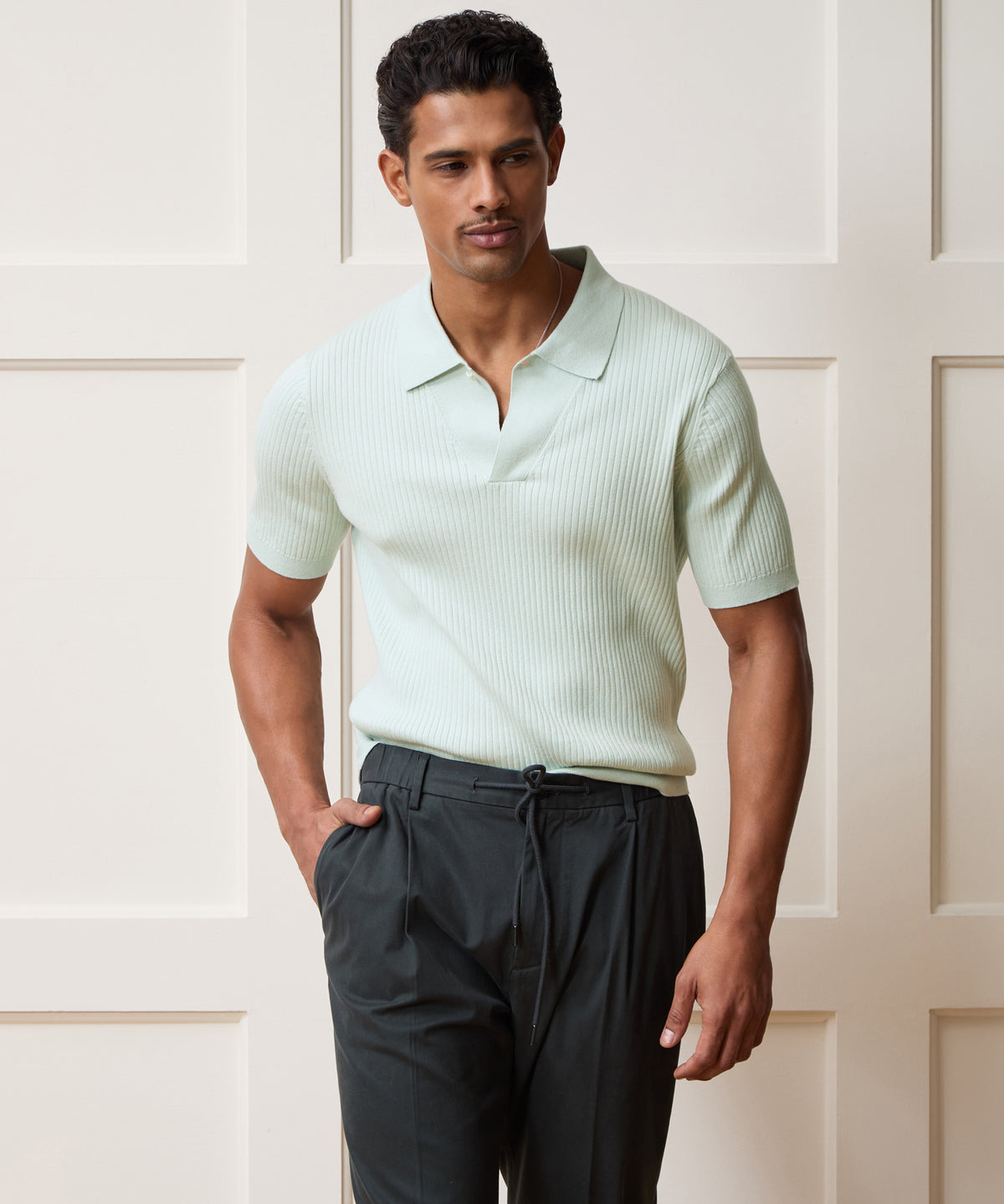 Cotton-Cashmere Sweater Polo