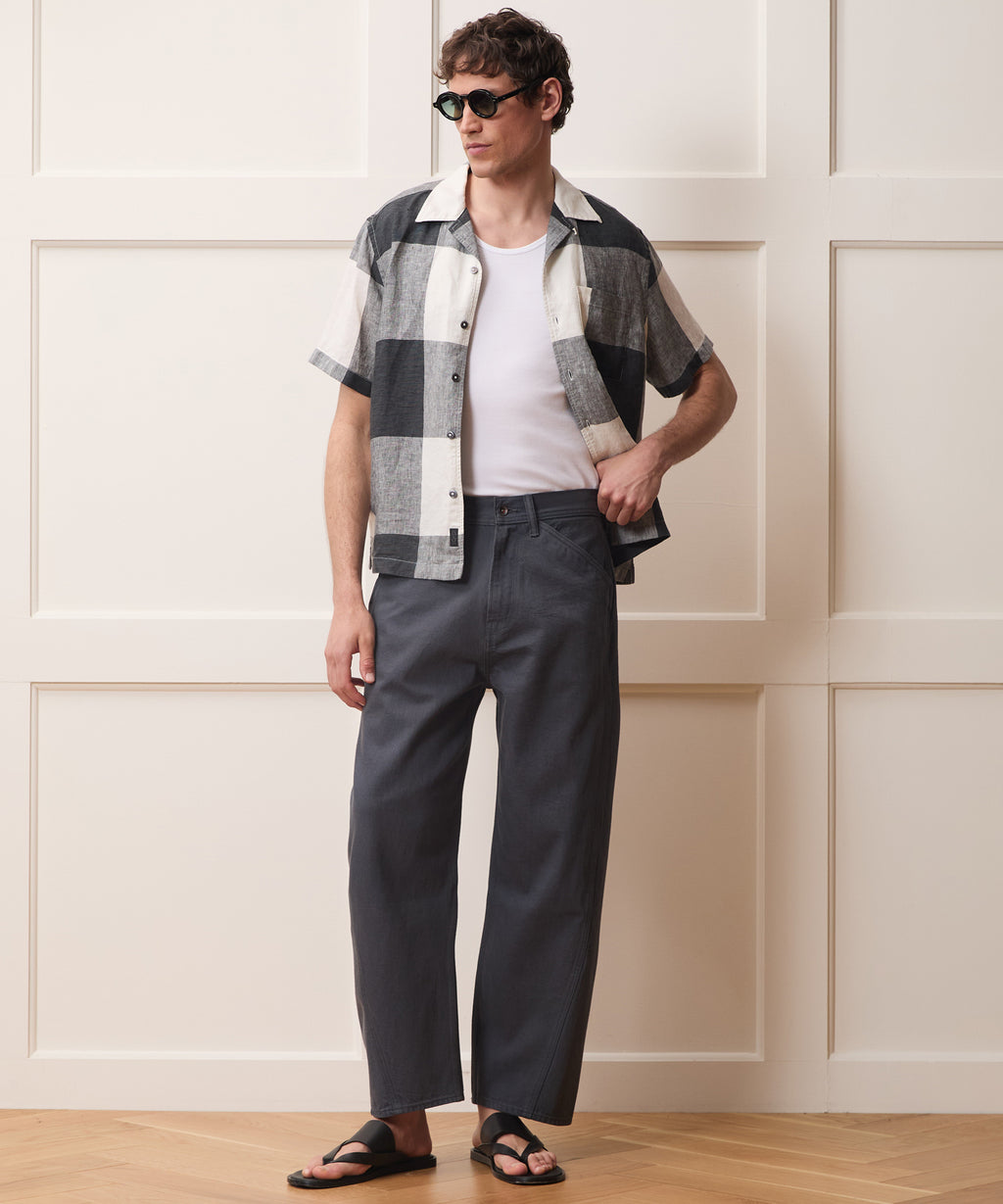 Relaxed Barrel Jean in Granite